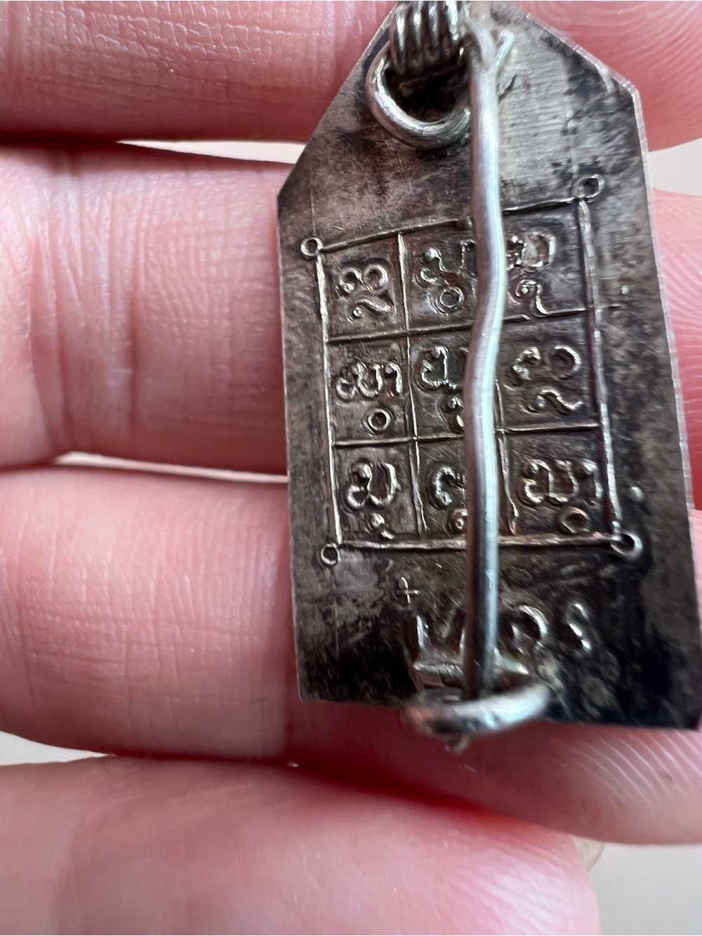 Silver Tone Thai Buddha Amulet Pendant - Picture 3 of 11
